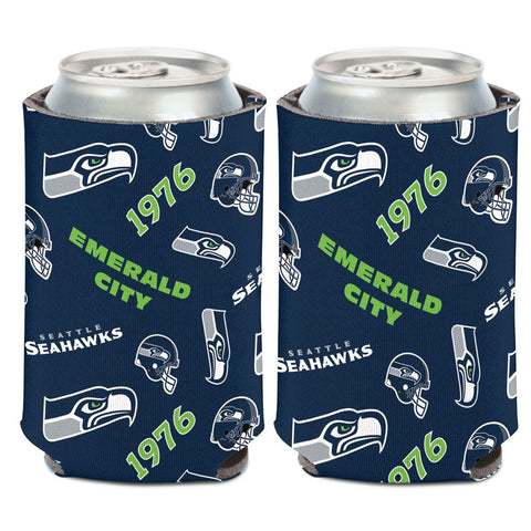 Seattle Seahawks Can Cooler Scatterprint Design-0