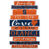 Syracuse Orange Sign 11x17 Wood Family Word-0