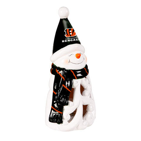 Cincinnati Bengals Statue 8 Inch LED Snowman-0