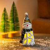 Green Bay Packers Statue 8 Inch LED Snowman-0