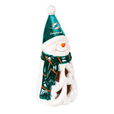 Miami Dolphins Statue 8 Inch LED Snowman-0