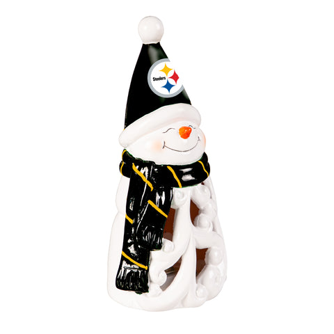 Pittsburgh Steelers Statue 8 Inch LED Snowman-0