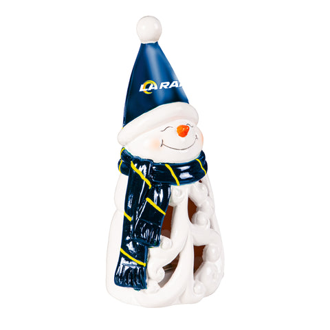 Los Angeles Rams Statue 8 Inch LED Snowman-0