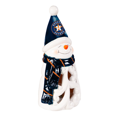 Houston Astros Statue 8 Inch LED Snowman-0