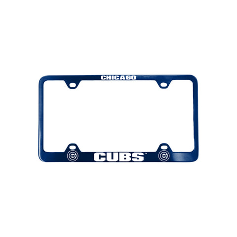 Chicago Cubs License Plate Frame Laser Cut Blue-0