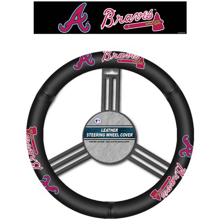 Atlanta Braves Steering Wheel Cover Leather CO-0