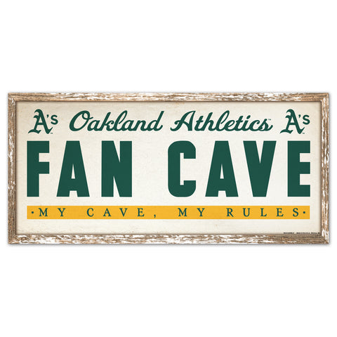 Oakland Athletics Sign 8x17 Wood Fan Cave-0