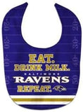 Baltimore Ravens Baby Bib All Pro Style Eat Drink Milk Design-0