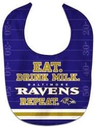 Baltimore Ravens Baby Bib All Pro Style Eat Drink Milk Design-0