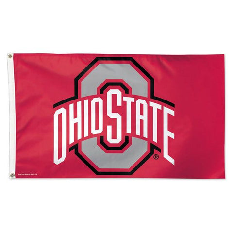 Ohio State Buckeyes Flag 3x5 Deluxe Style Red-0