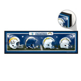 Los Angeles Chargers Sign 9x30 Wood Helmets Design - Special Order-0