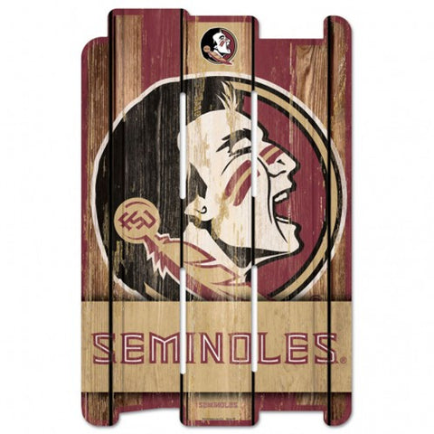 Florida State Seminoles Sign 11x17 Wood Fence Style-0