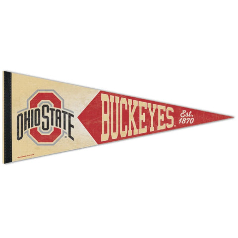 Ohio State Buckeyes Pennant 12x30 Premium Style Vintage Design - Special Order-0