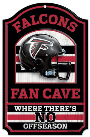 Atlanta Falcons Sign 11x17 Wood Fan Cave Design-0