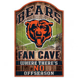 Chicago Bears Sign 11x17 Wood Fan Cave Design-0