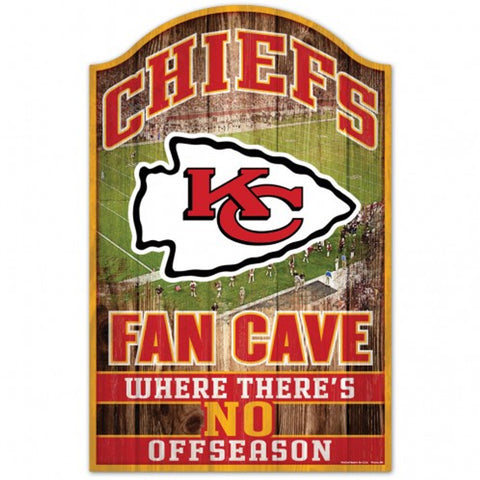 Kansas City Chiefs Sign 11x17 Wood Fan Cave Design-0