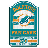 Miami Dolphins Sign 11x17 Wood Fan Cave Design-0