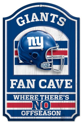 New York Giants Sign 11x17 Wood Fan Cave Design-0