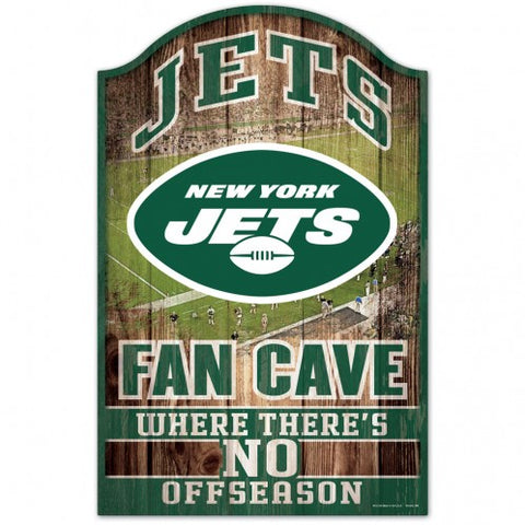 New York Jets Sign 11x17 Wood Fan Cave Design-0