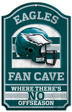 Philadelphia Eagles Sign 11x17 Wood Fan Cave Design-0