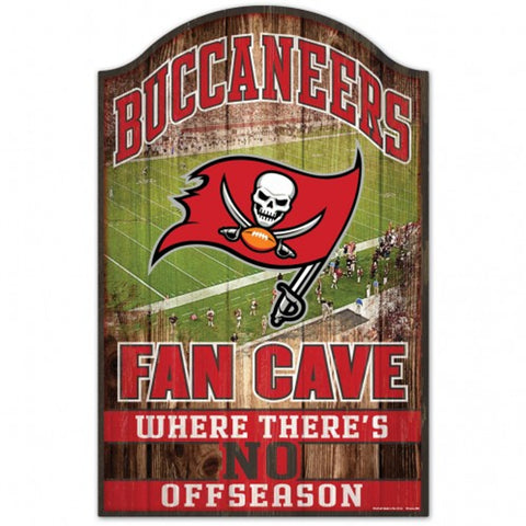 Tampa Bay Buccaneers Sign 11x17 Wood Fan Cave Design-0
