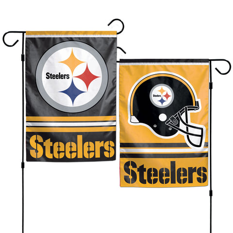 Pittsburgh Steelers Flag 12x18 Garden Style 2 Sided-0