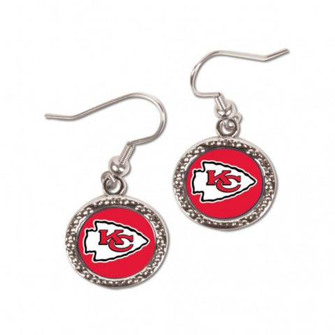 Kansas City Chiefs Earrings Round Style - Special Order-0