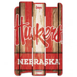 Nebraska Cornhuskers Sign 11x17 Wood Fence Style-0