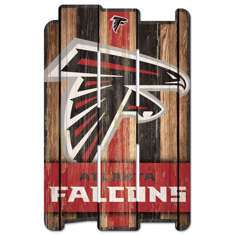 Atlanta Falcons Sign 11x17 Wood Fence Style-0