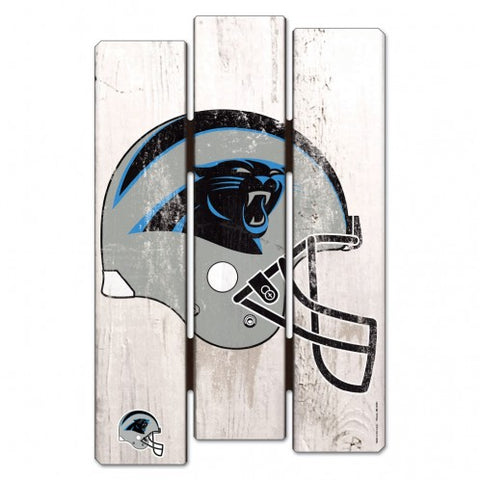 Carolina Panthers Sign 11x17 Wood Fence Style-0