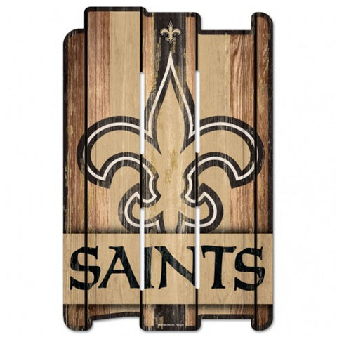 New Orleans Saints Sign 11x17 Wood Fence Style-0