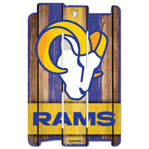 Los Angeles Rams Sign 11x17 Wood Fence Style-0