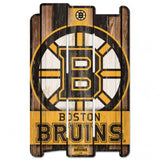 Boston Bruins Sign 11x17 Wood Fence Style-0