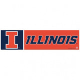 Illinois Fighting Illini Decal 3x12 Bumper Strip Style - Special Order-0