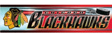Chicago Blackhawks Decal 3x12 Bumper Strip Style - Special Order-1