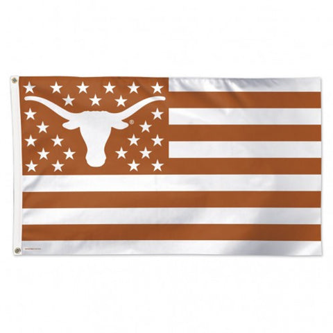 Texas Longhorns Flag 3x5 Deluxe Style Stars and Stripes Design - Special Order-0