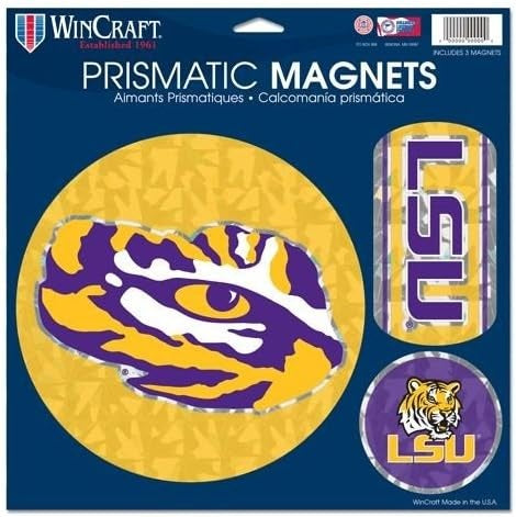 LSU Tigers Magnets 11x11 Prismatic Sheet-0