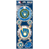 Milwaukee Brewers Decal 4x11 Die Cut Prismatic Style Retro Design - Special Order-0
