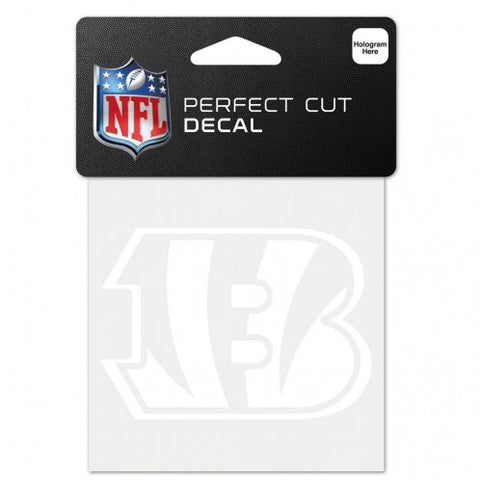 Cincinnati Bengals Decal 4x4 Perfect Cut White-0