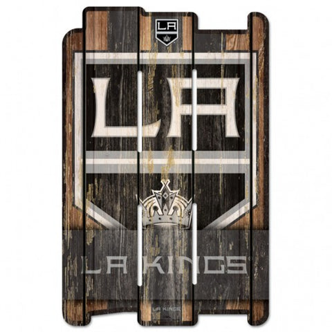 Los Angeles Kings Sign 11x17 Wood Fence Style - Special Order-0