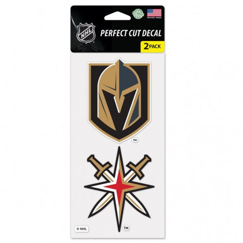 Vegas Golden Knights Decal 4x4 Perfect Cut Set of 2 - Special Order-0