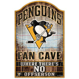 Pittsburgh Penguins Sign 11x17 Wood Fan Cave Design-0