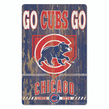 Chicago Cubs Sign 11x17 Wood Slogan Design-0