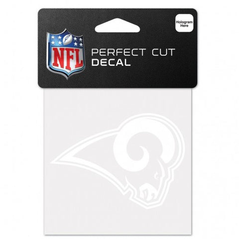 Los Angeles Rams Decal 4x4 Perfect Cut White-0