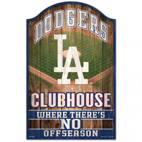 Los Angeles Dodgers Sign 11x17 Wood Fan Cave Design-0