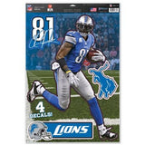 Detroit Lions Decal 11x17 Multi Use Calvin Johnson Design-0