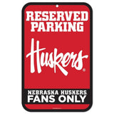 Nebraska Cornhuskers Sign 11x17 Plastic Reserved Parking Style - Special Order-0