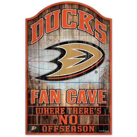 Anaheim Ducks Sign 11x17 Wood Fan Cave Design - Special Order-0
