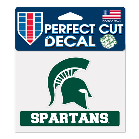 Michigan State Spartans Decal 4.5x5.75 Perfect Cut Color - Special Order-0