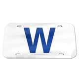 Chicago Cubs License Plate Crystal Mirror W Design-0